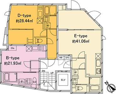 2階~4階 間取り画像